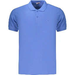 Blue Cotton Polo Shirt
