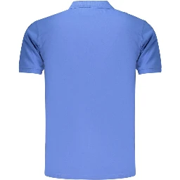 Blue Cotton Polo Shirt