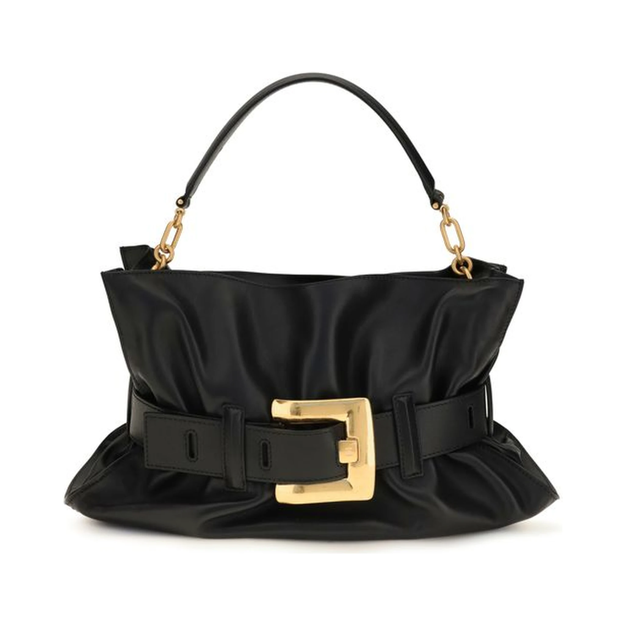 Black Calf Leather Bos Taurus Shoulder Bag