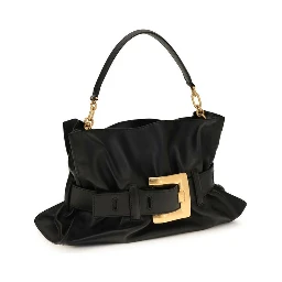 Black Calf Leather Bos Taurus Shoulder Bag