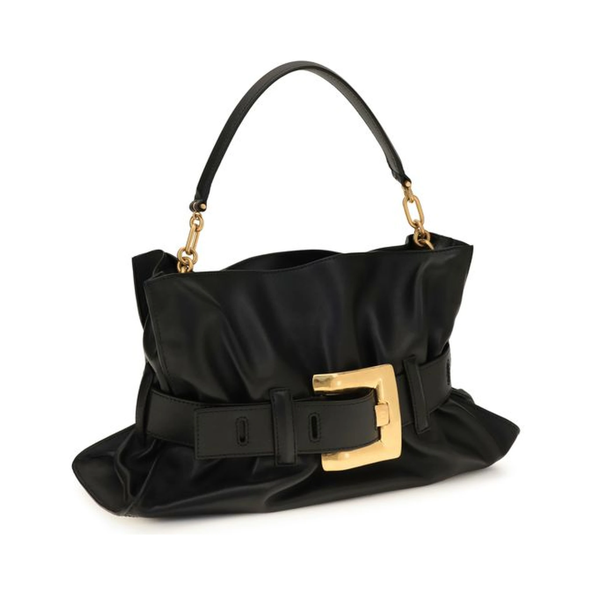 Black Calf Leather Bos Taurus Shoulder Bag