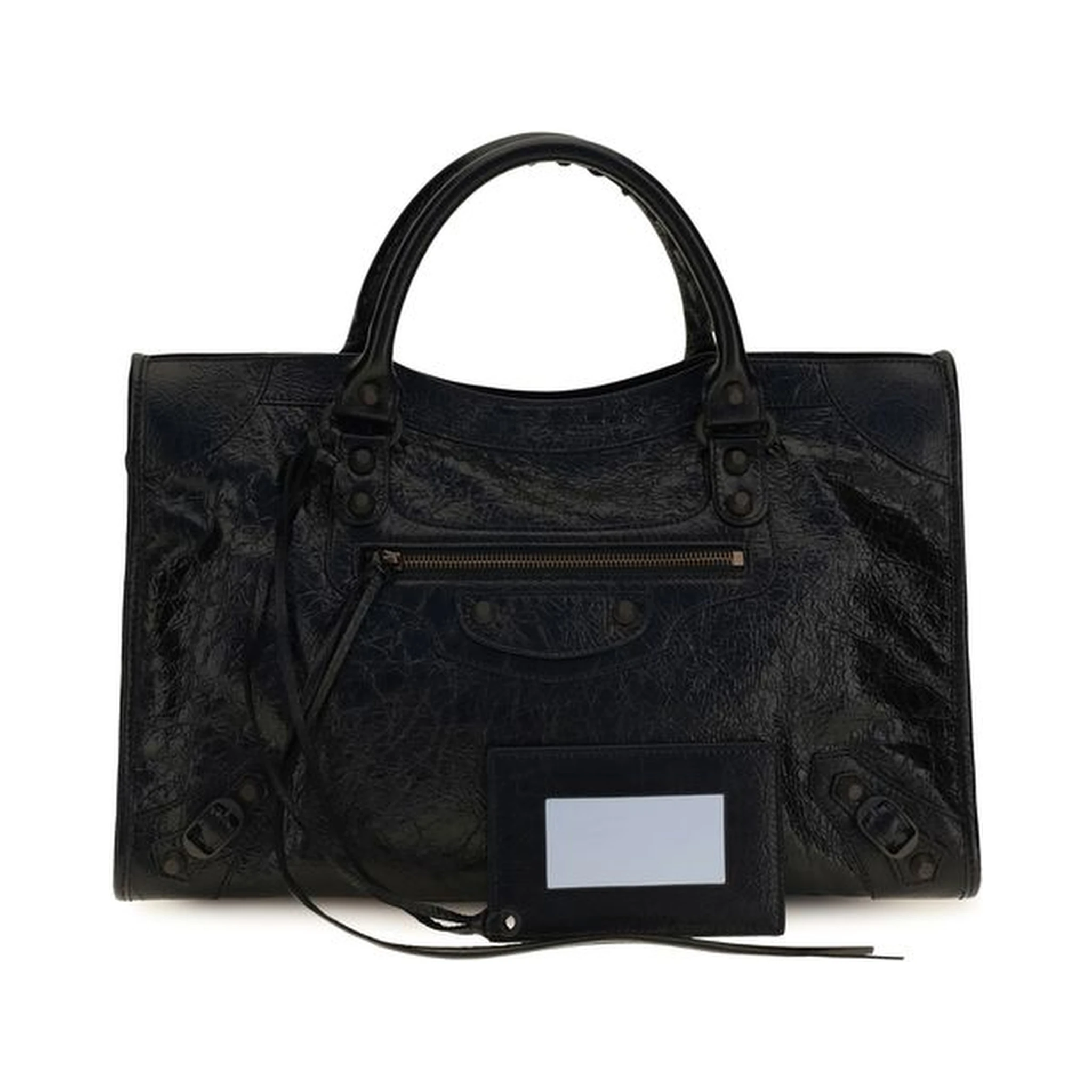 حقيبة كتف من جلد الخروف الأسود (Ovis Aries Aries)