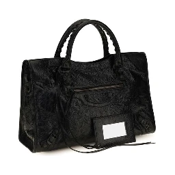 حقيبة كتف من جلد الخروف الأسود (Ovis Aries Aries)