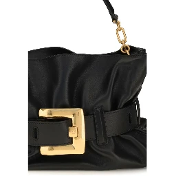 Black Calf Leather Bos Taurus Shoulder Bag
