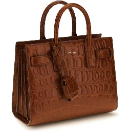 حقيبة كتف بوس توروس من جلد العجل البني