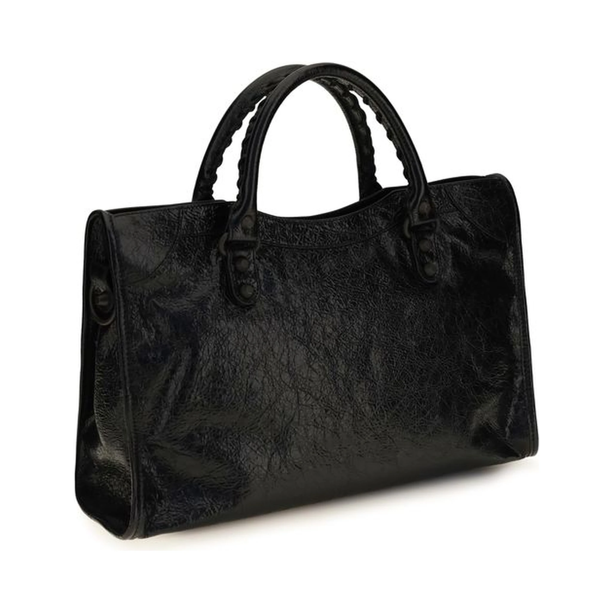 حقيبة كتف من جلد الخروف الأسود (Ovis Aries Aries)