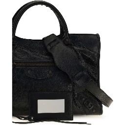 حقيبة كتف من جلد الخروف الأسود (Ovis Aries Aries)