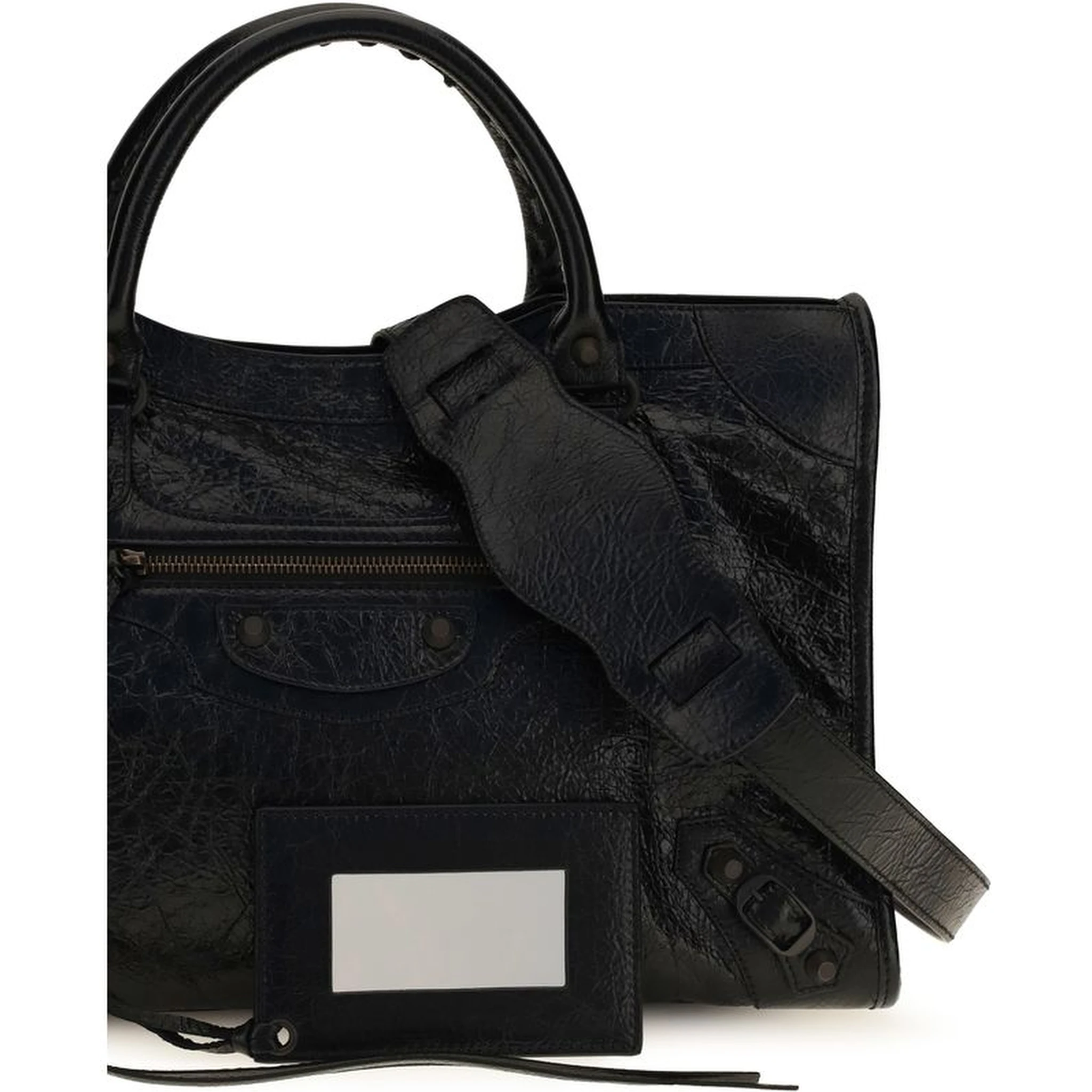 حقيبة كتف من جلد الخروف الأسود (Ovis Aries Aries)