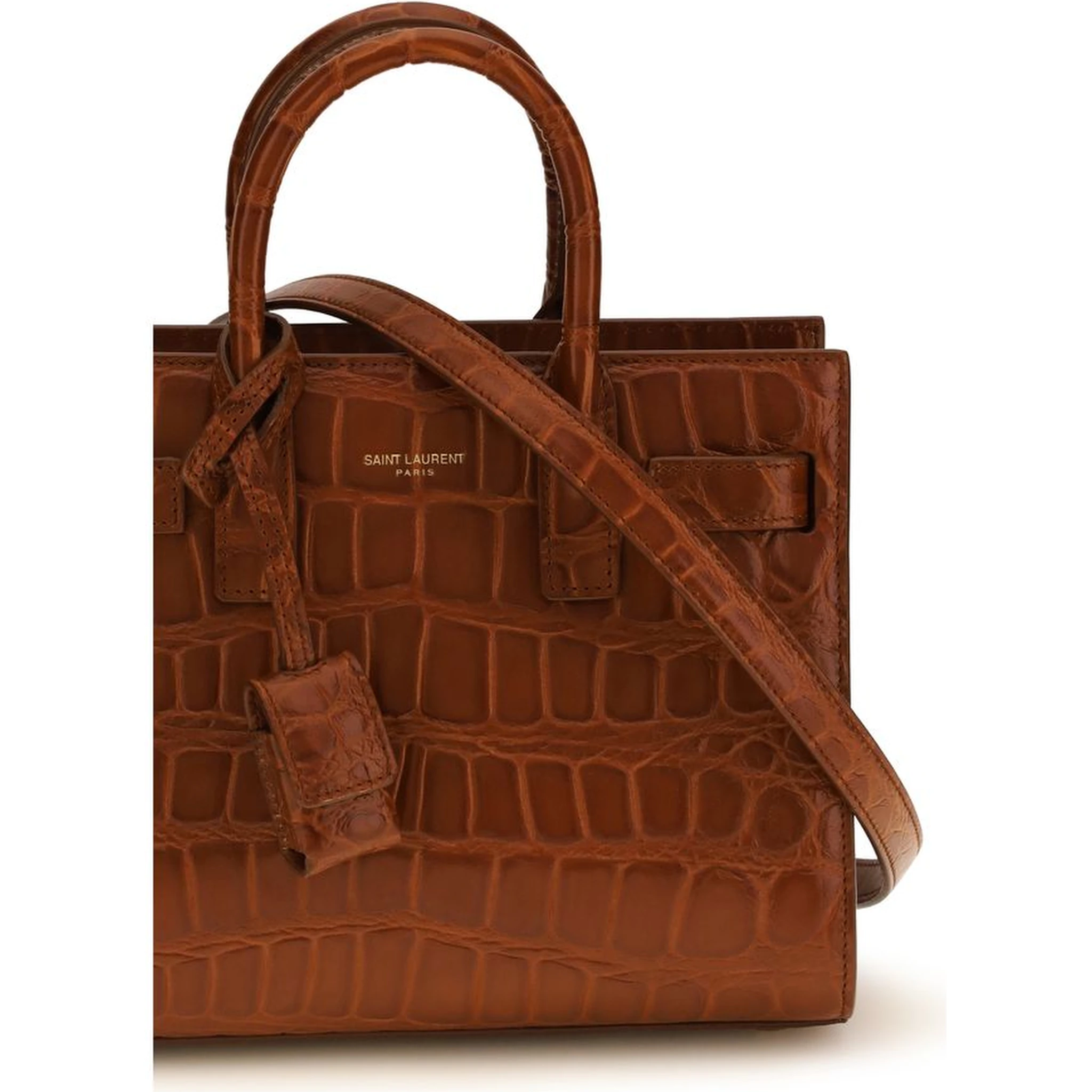 حقيبة كتف بوس توروس من جلد العجل البني