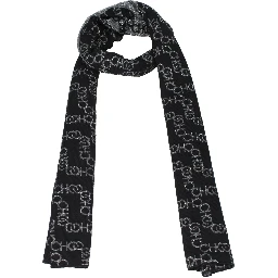 Black Acetate Scarf