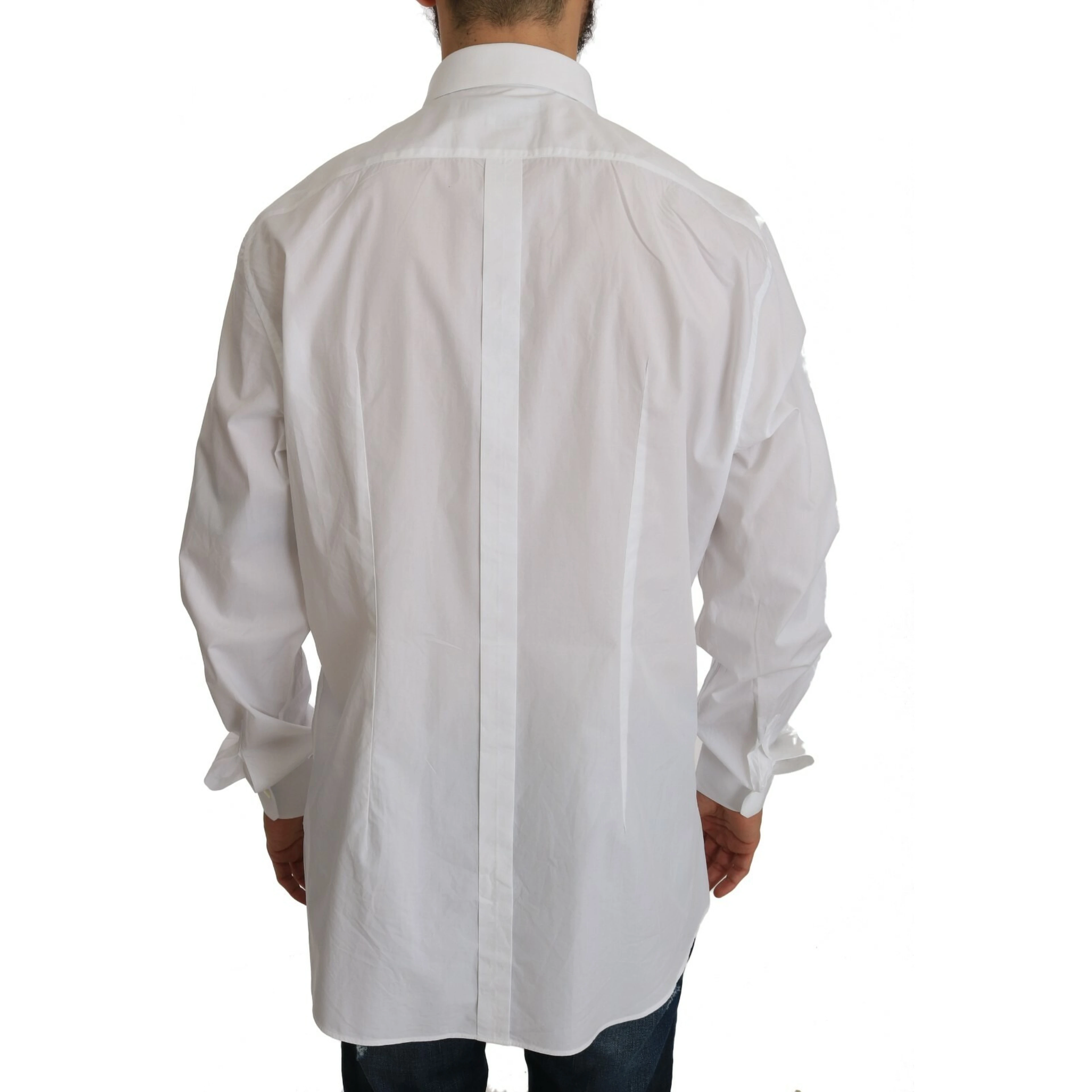 White 100% Cotton GOLD Slim Dress Shirt