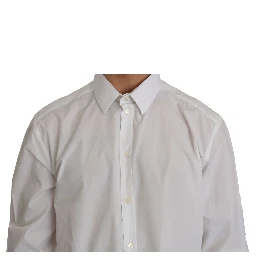 White 100% Cotton GOLD Slim Dress Shirt