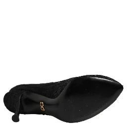 Black Taormina Lace Socks Boots Pumps Shoes