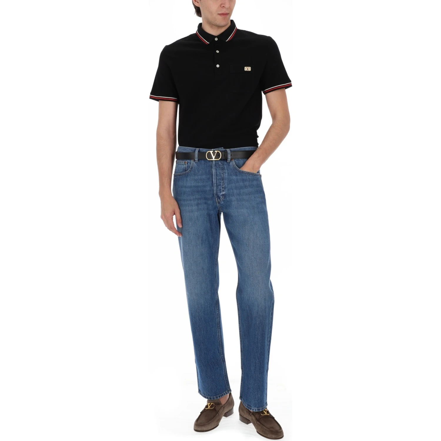 POLO CON PATCH LOGO
