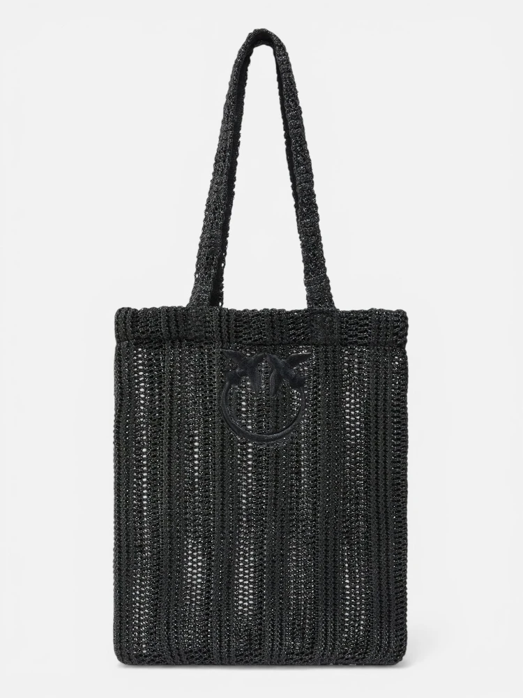 PINKO EASY TOTE RAFIA handbag
