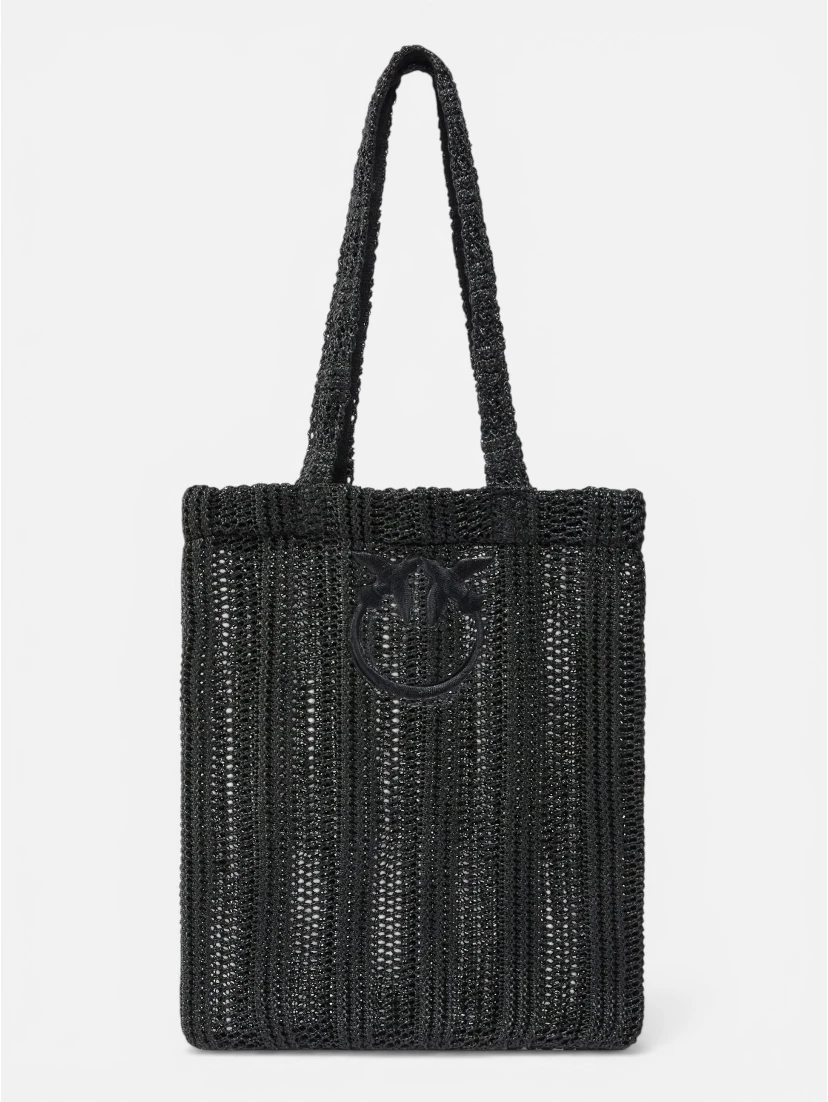 PINKO EASY TOTE RAFIA handbag