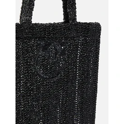 PINKO EASY TOTE RAFIA handbag