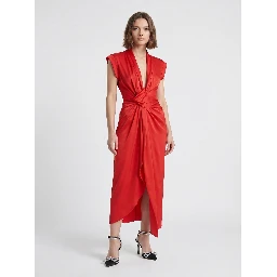 ASYMMETRIC TWIST DETAIL DRESS