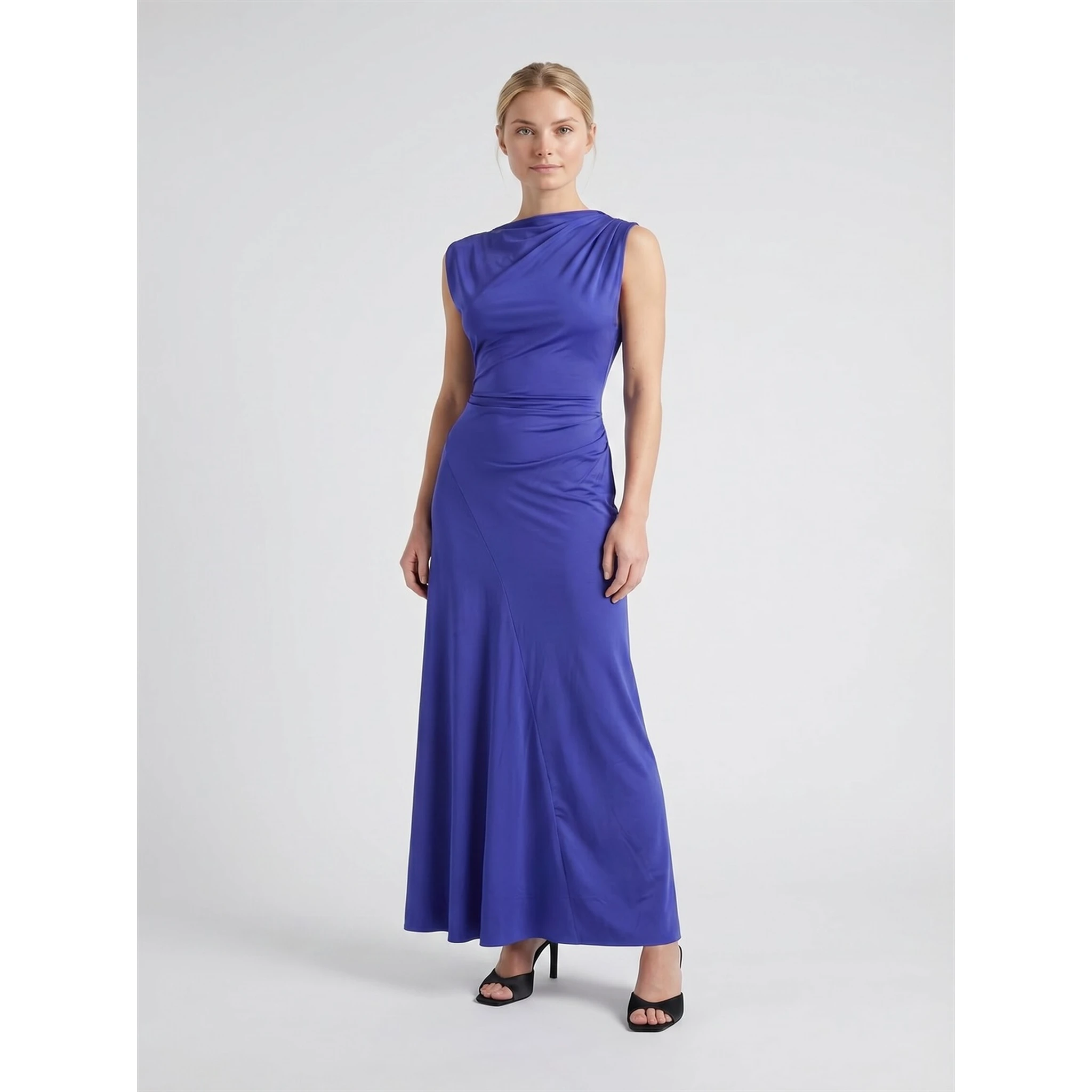 SLEEVELESS DRAPED GOWN