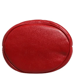 Red Chevron-quilted Calfskin Leather GG Marmont Bucket Bag