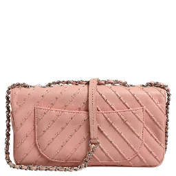 Small Classic Double Flap Bag Light Pink Chevron