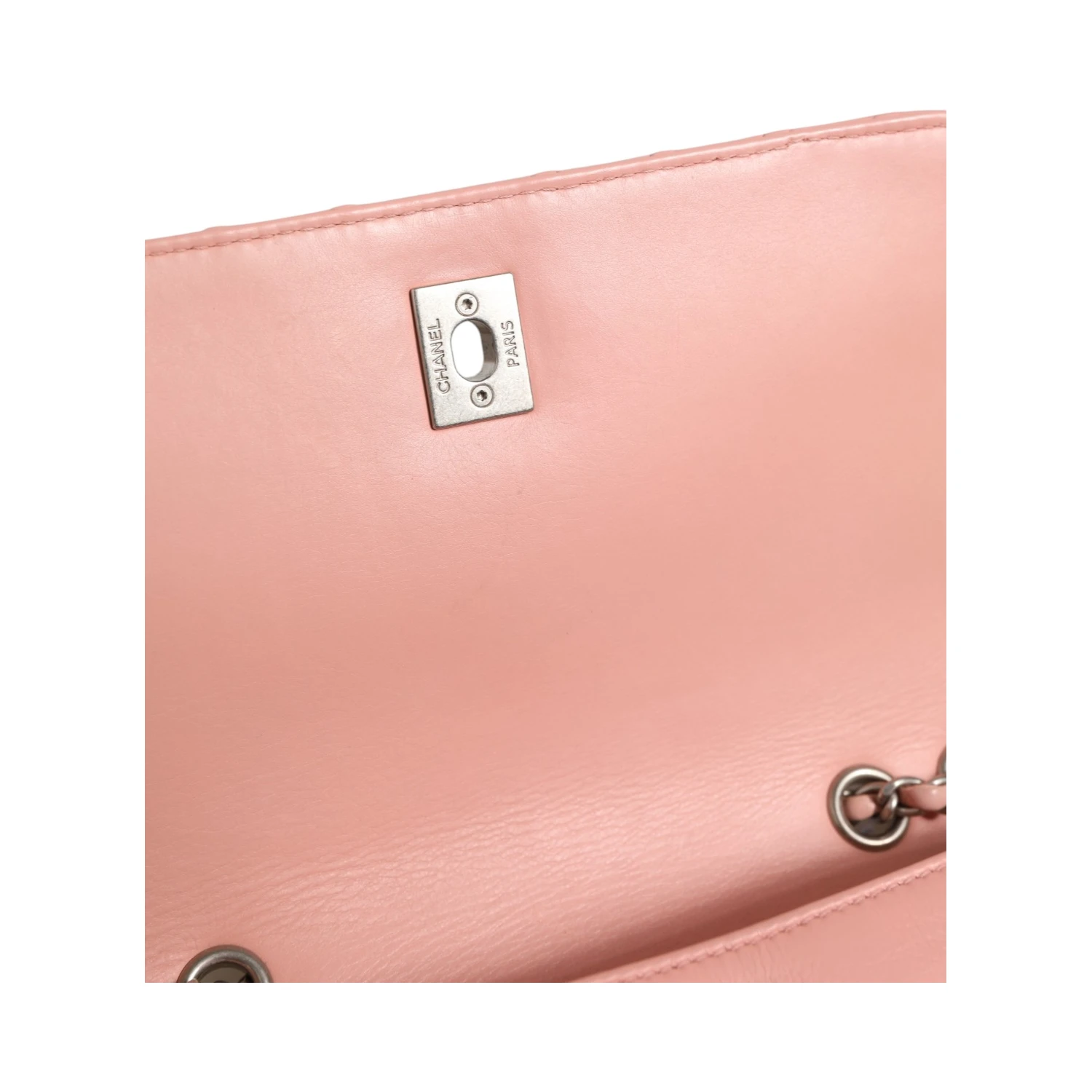 Small Classic Double Flap Bag Light Pink Chevron