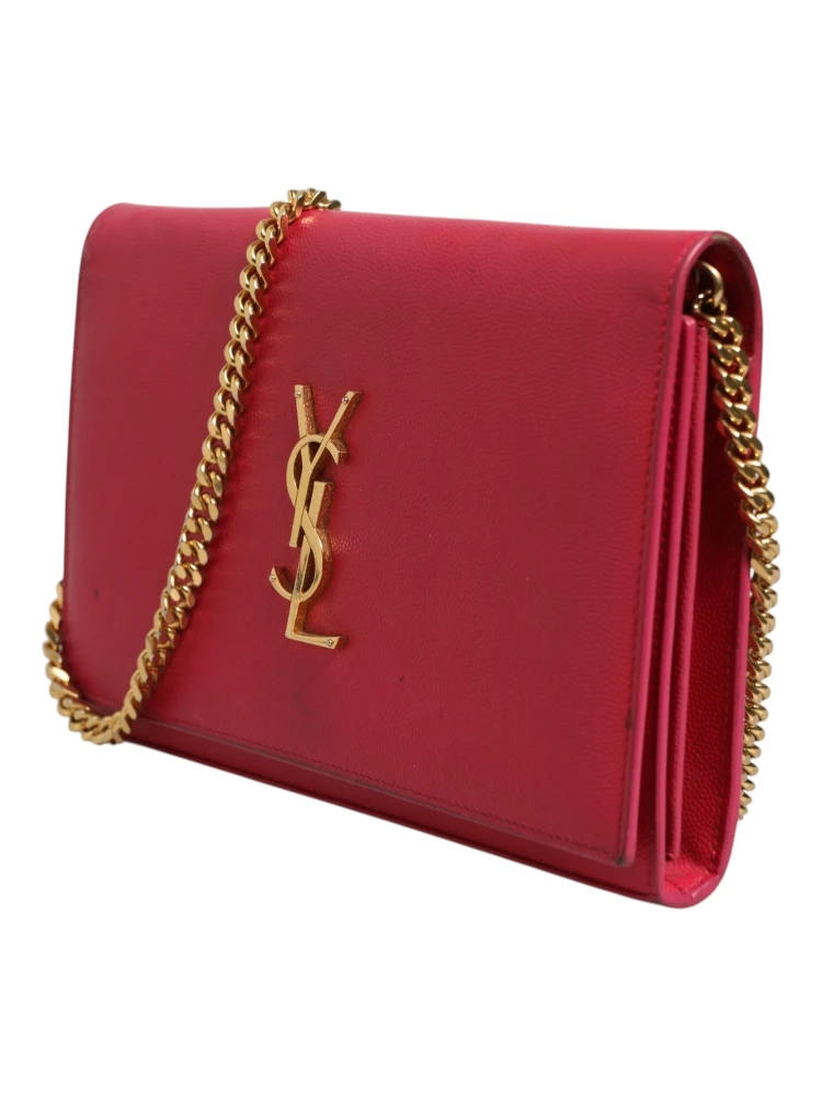 Red Leather Monogram Wallet on Chain alternative