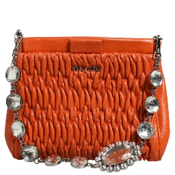 Orange crystal crossbodybag
