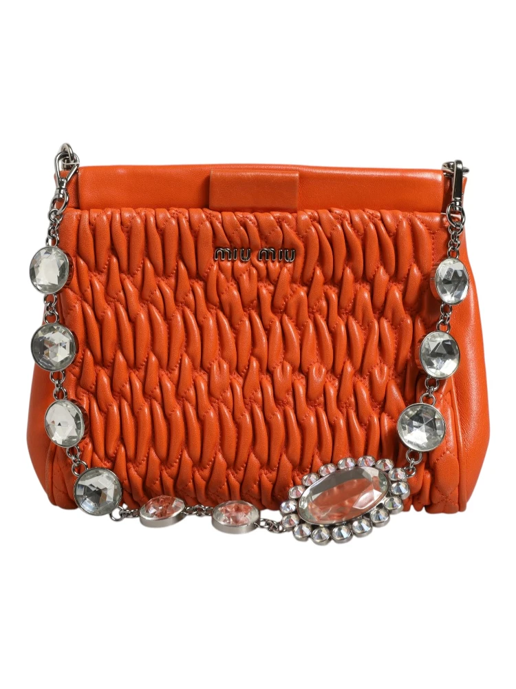 Orange crystal crossbodybag