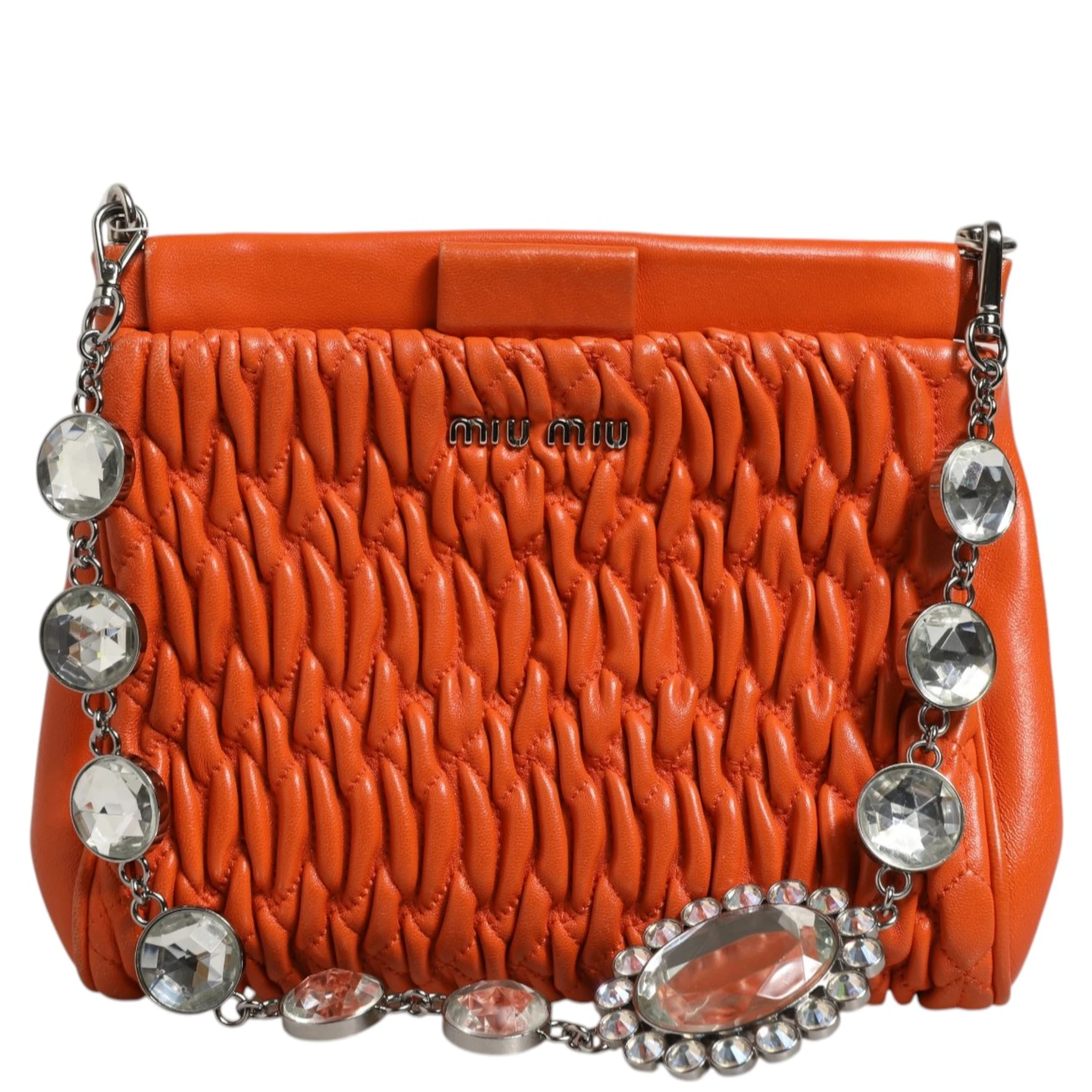 Orange crystal crossbodybag