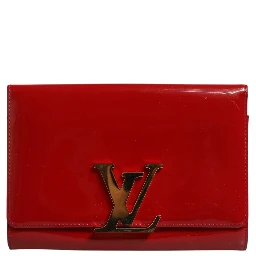 Louise PM Red Patent Leather Wallet On Chain