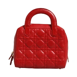 Small Dior Toujours Bag Black Macrocannage Calfskin