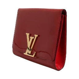 Louise PM Red Patent Leather Wallet On Chain