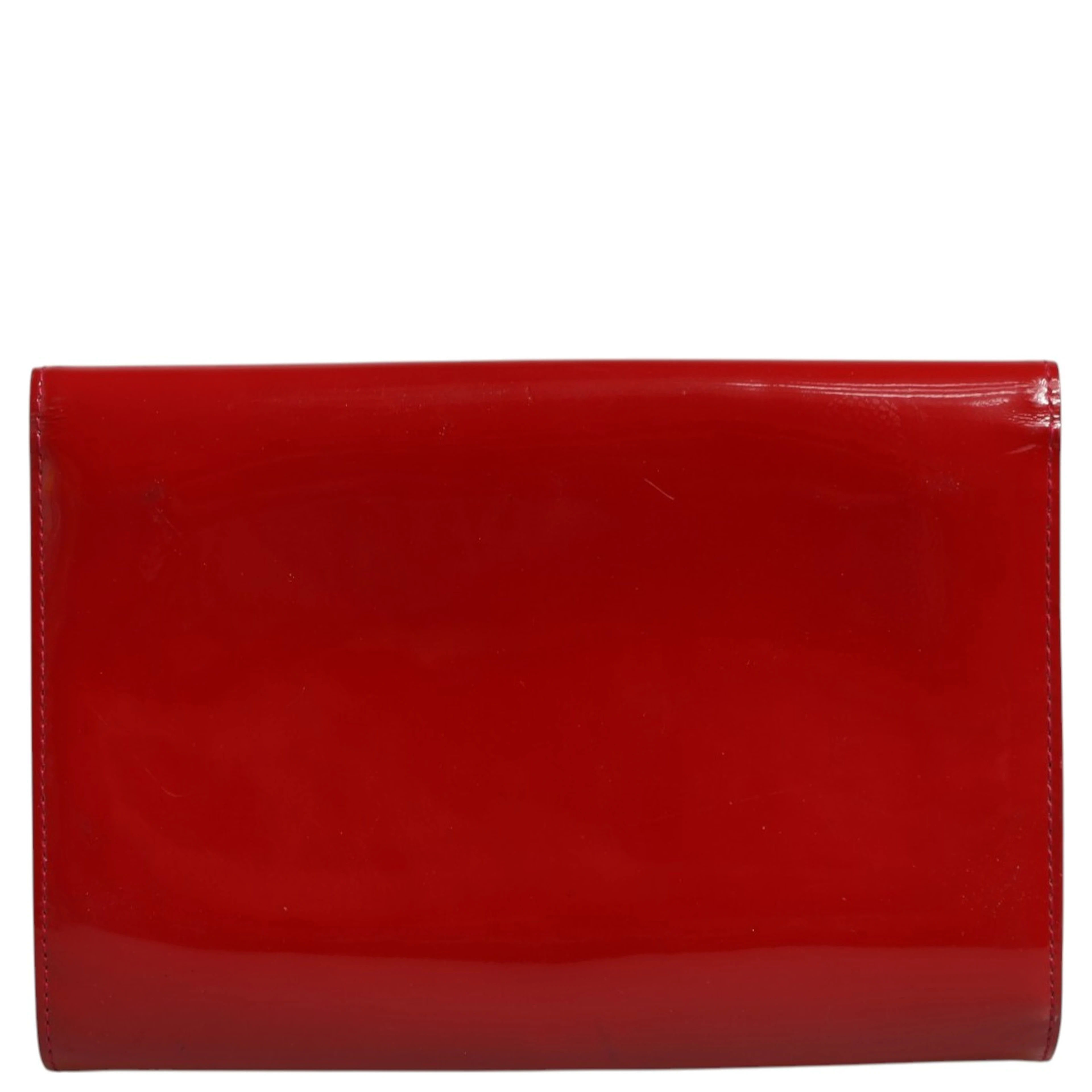 Louise PM Red Patent Leather Wallet On Chain