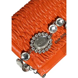 Orange crystal crossbodybag