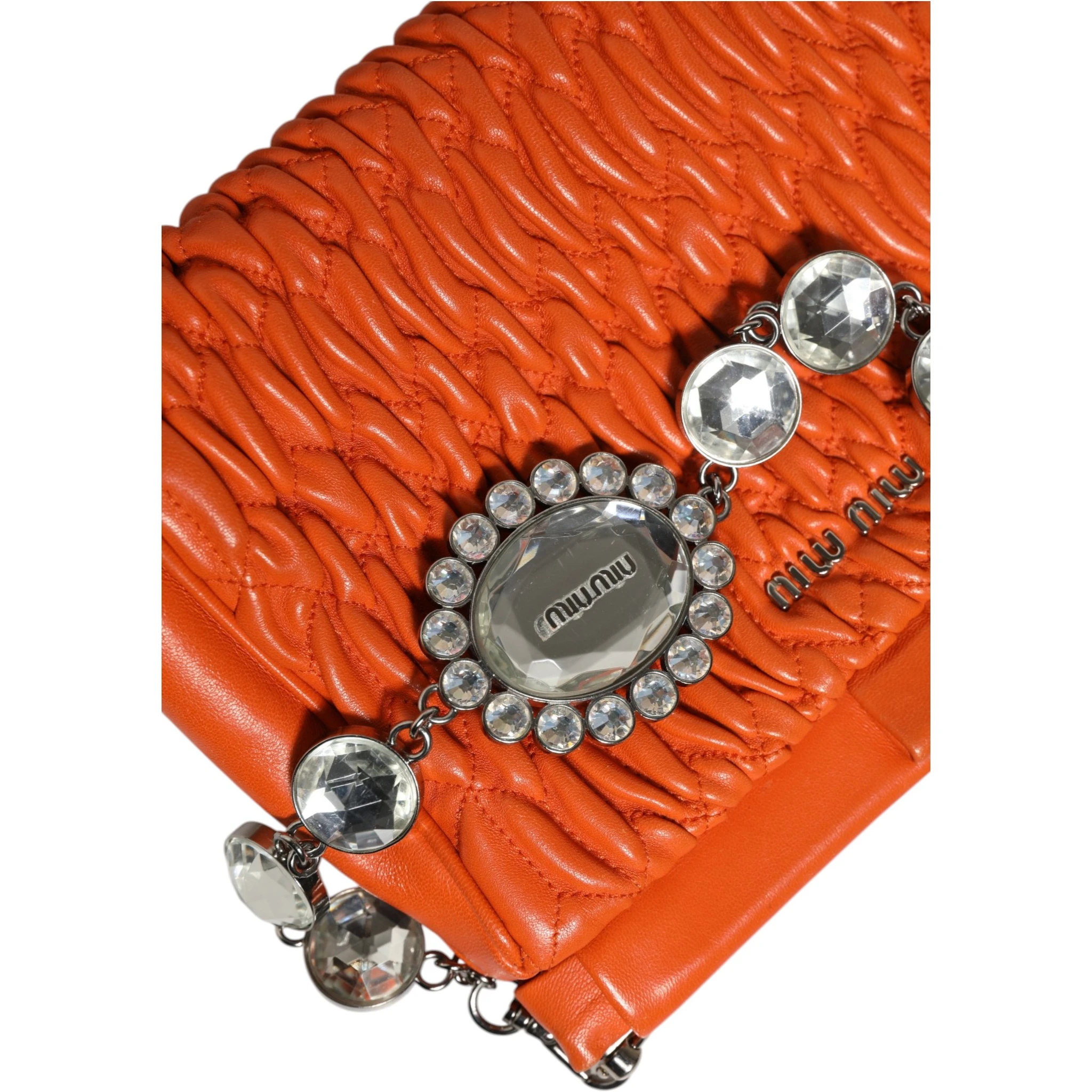 Orange crystal crossbodybag