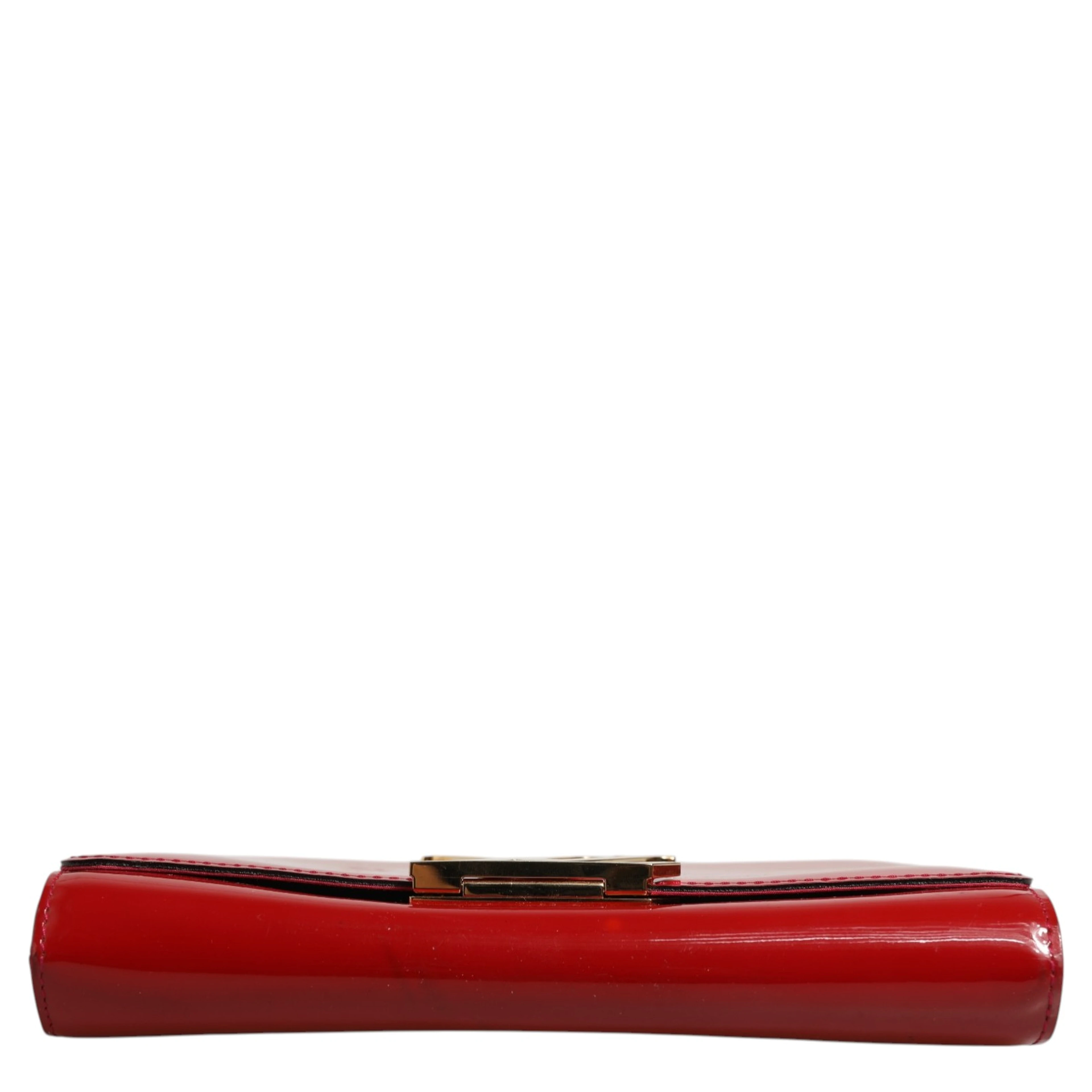 Louise PM Red Patent Leather Wallet On Chain