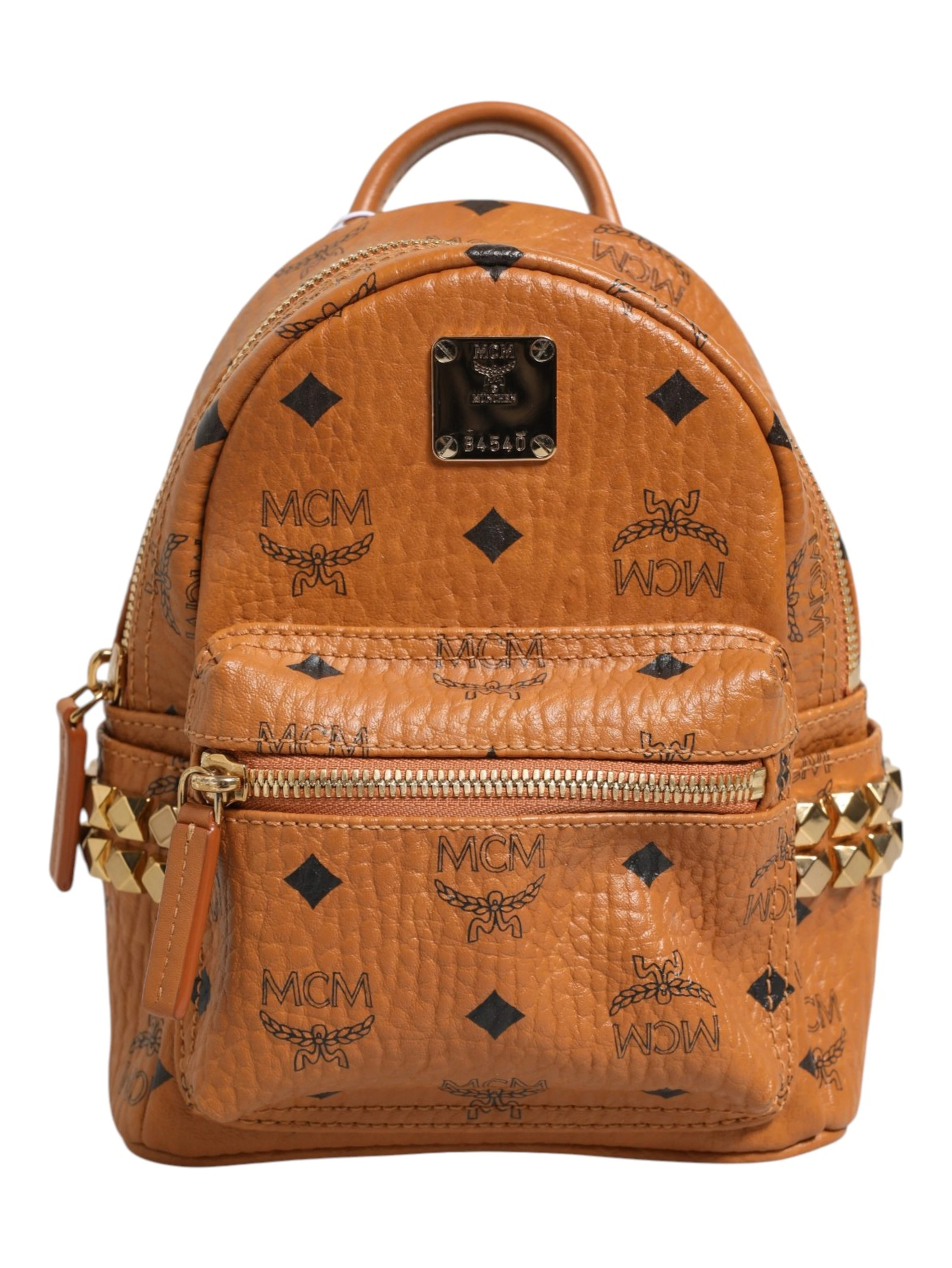 Stark Mini Backpack in Visetos Cognac