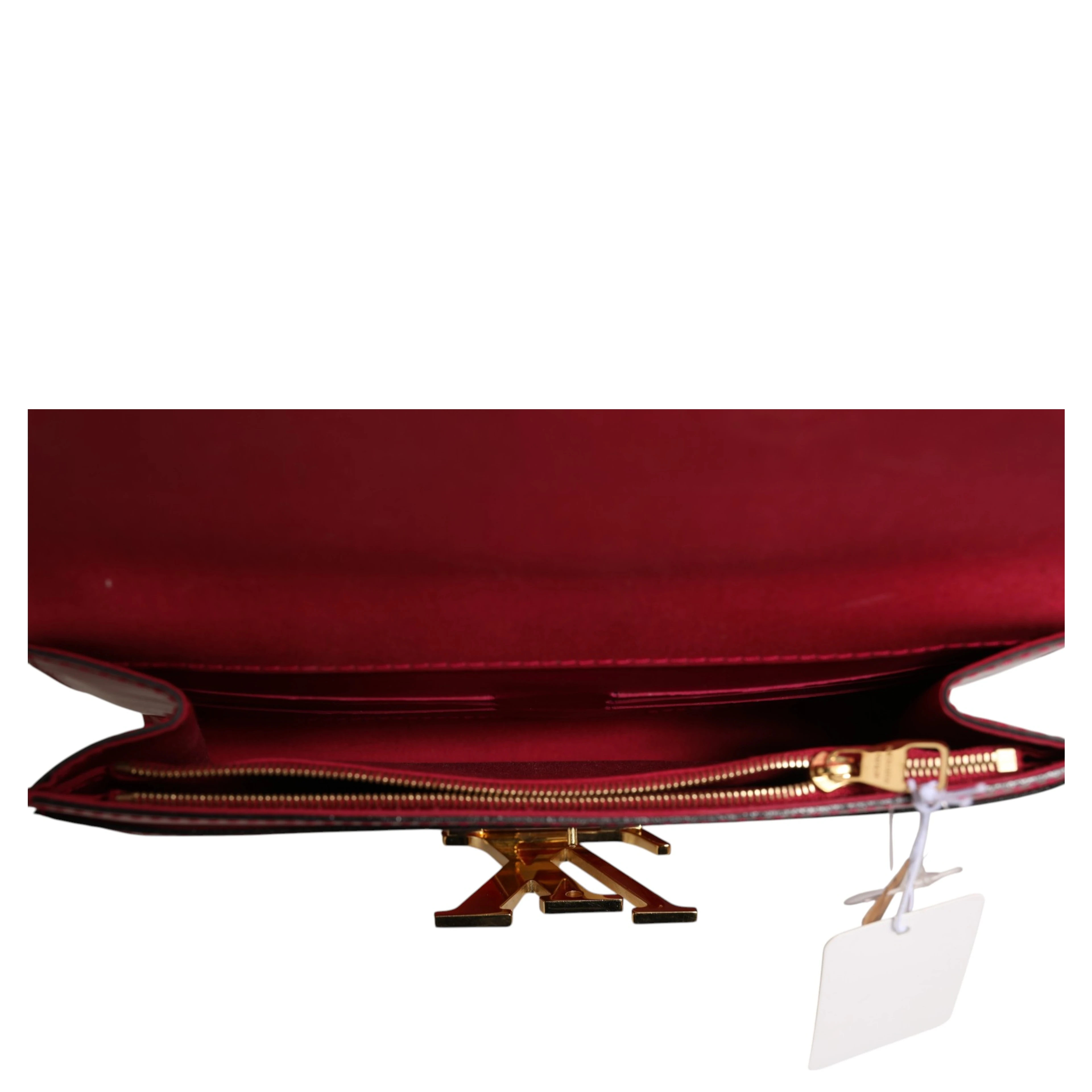 Louise PM Red Patent Leather Wallet On Chain