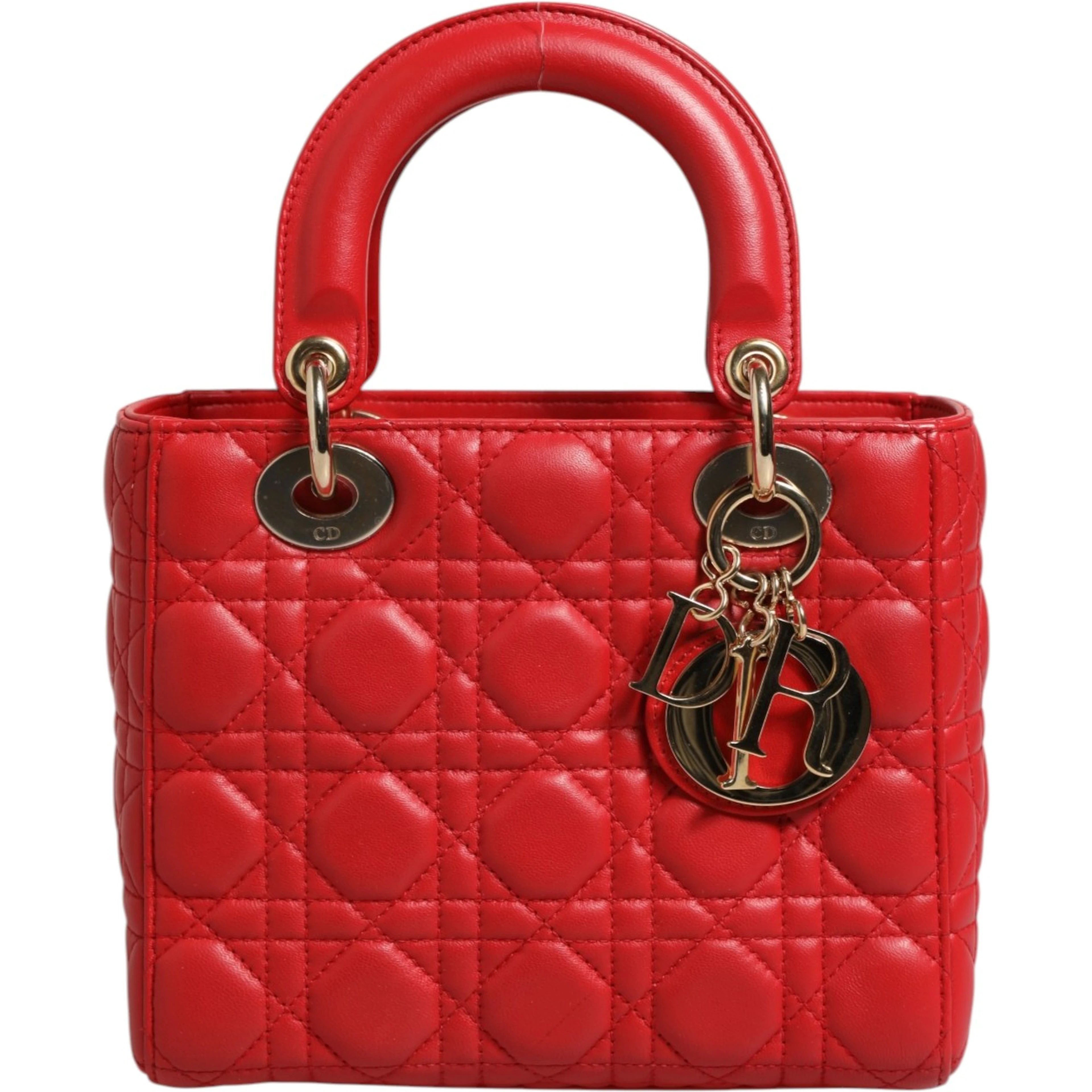Lady Dior Cannage Leather Handbag