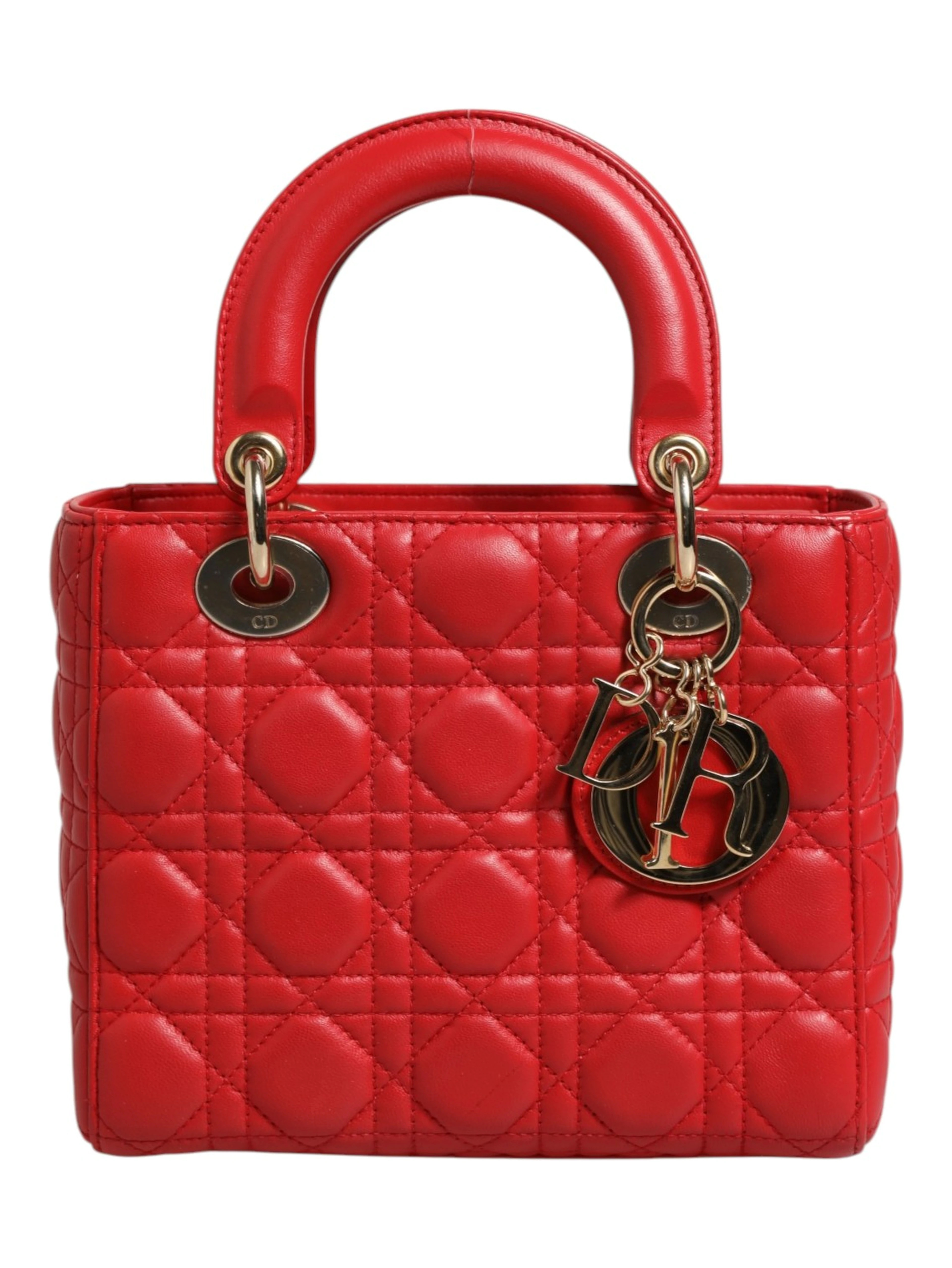 Lady Dior Cannage Leather Handbag