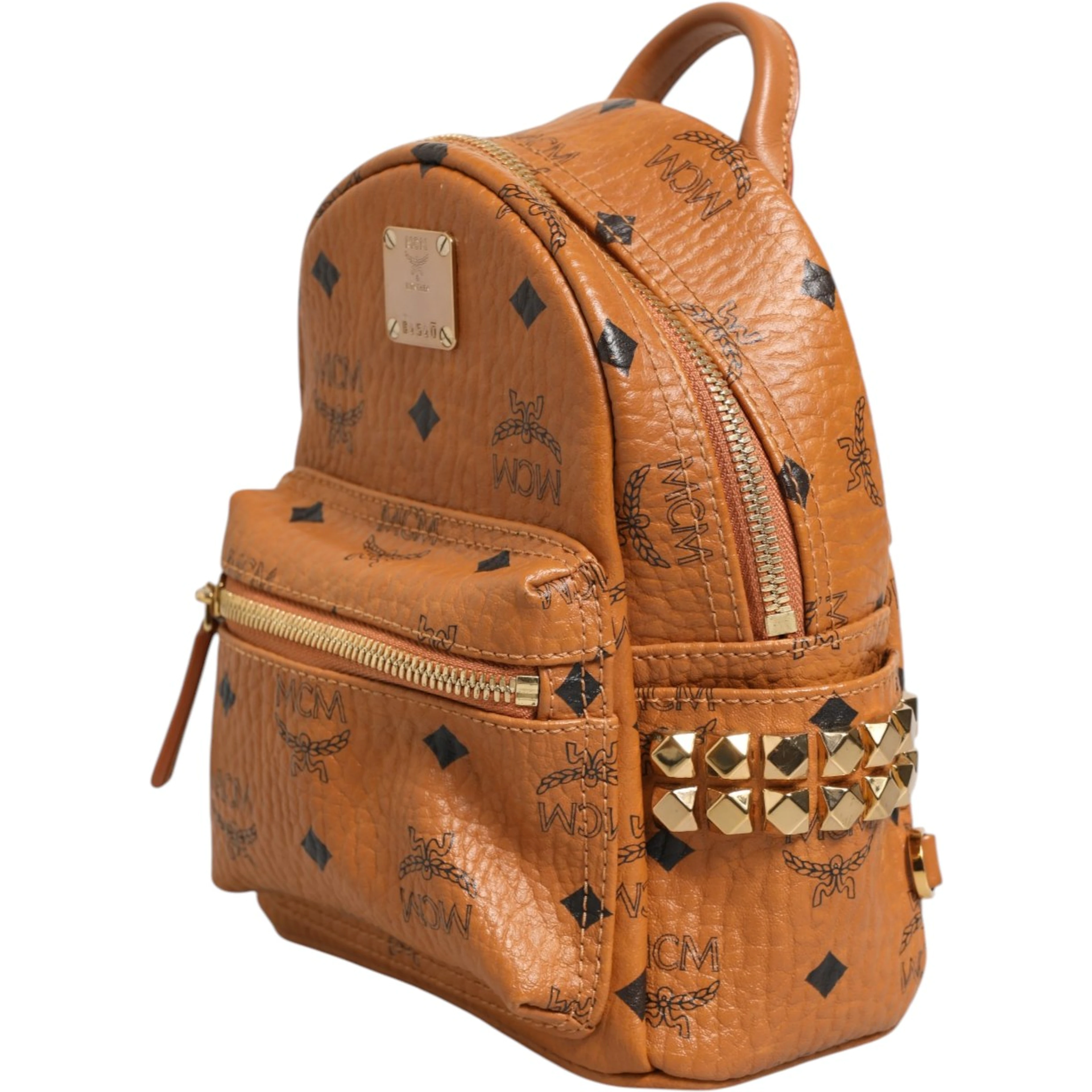 Stark Mini Backpack in Visetos Cognac