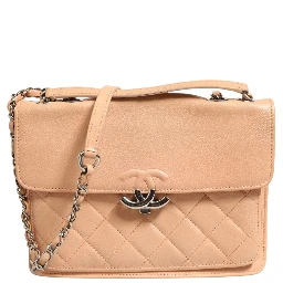 Goatskin Quilted Small CC Box Flap Bag