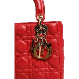 Lady Dior Cannage Leather Handbag