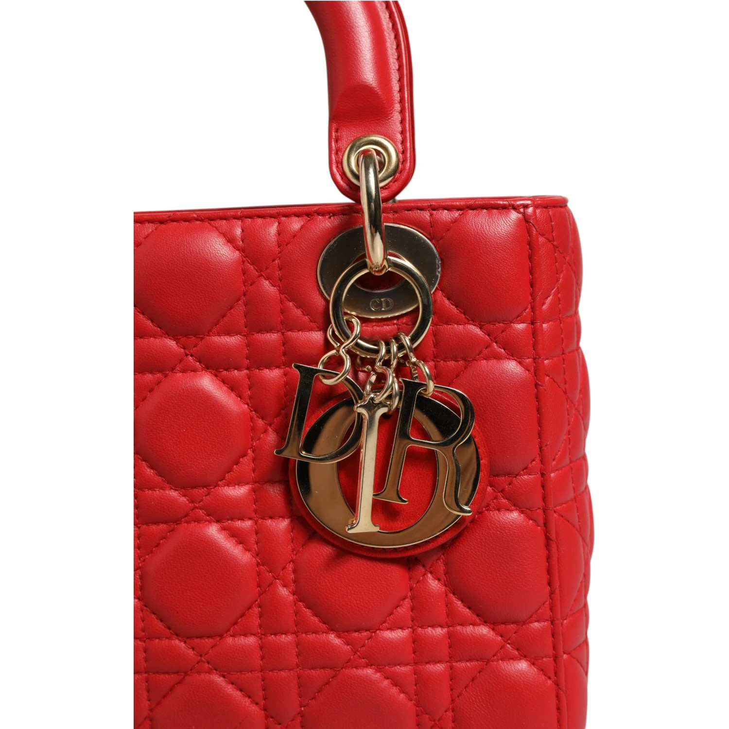 Lady Dior Cannage Leather Handbag