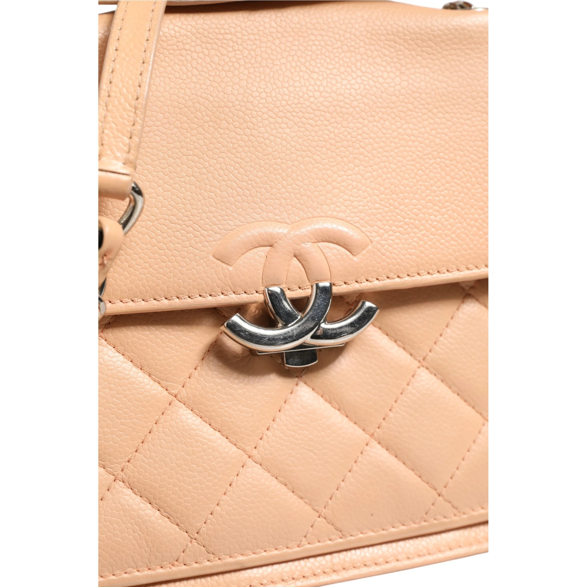 Goatskin Quilted Small CC Box Flap Bag