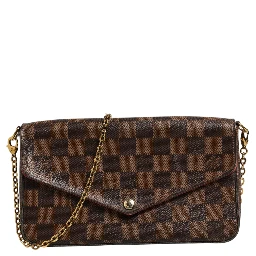 Damier Ebene Pochette Felice Chain Wallet