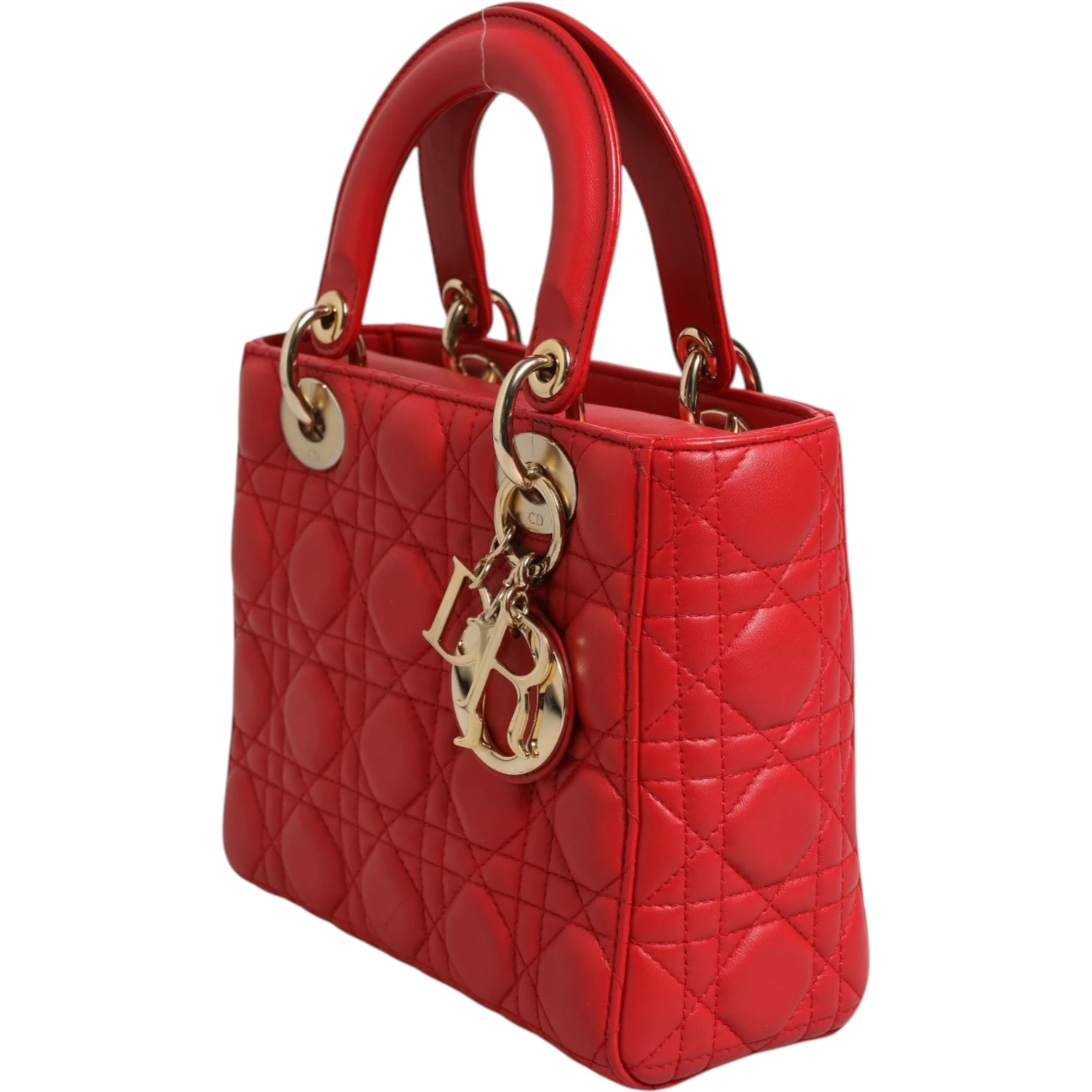Lady Dior Cannage Leather Handbag