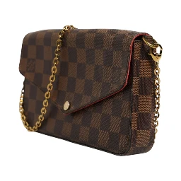 Damier Ebene Pochette Felice Chain Wallet