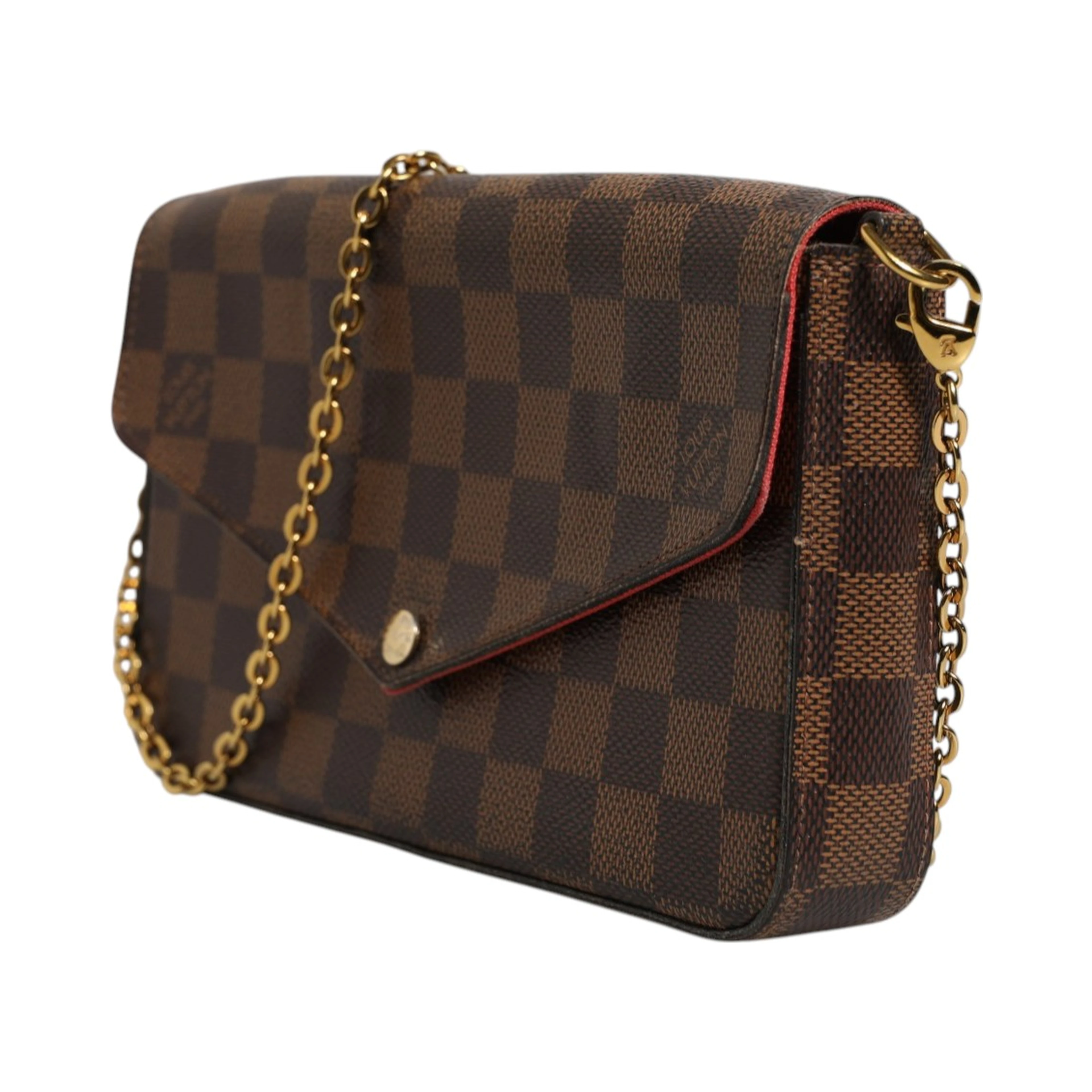 Damier Ebene Pochette Felice Chain Wallet